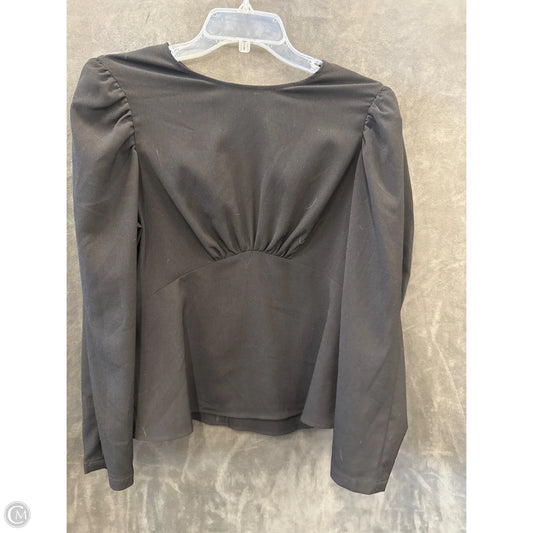 Blouse Long Sleeve By Express In Black, Size: M