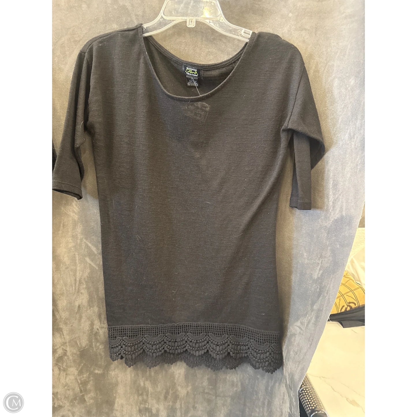 Top 3/4 Sleeve By Cme In Black, Size: S