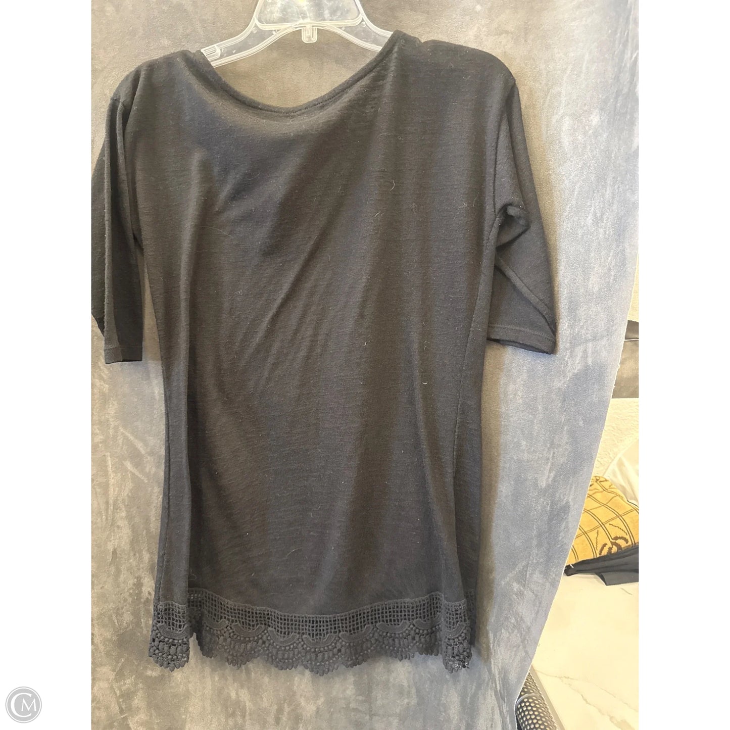 Top 3/4 Sleeve By Cme In Black, Size: S
