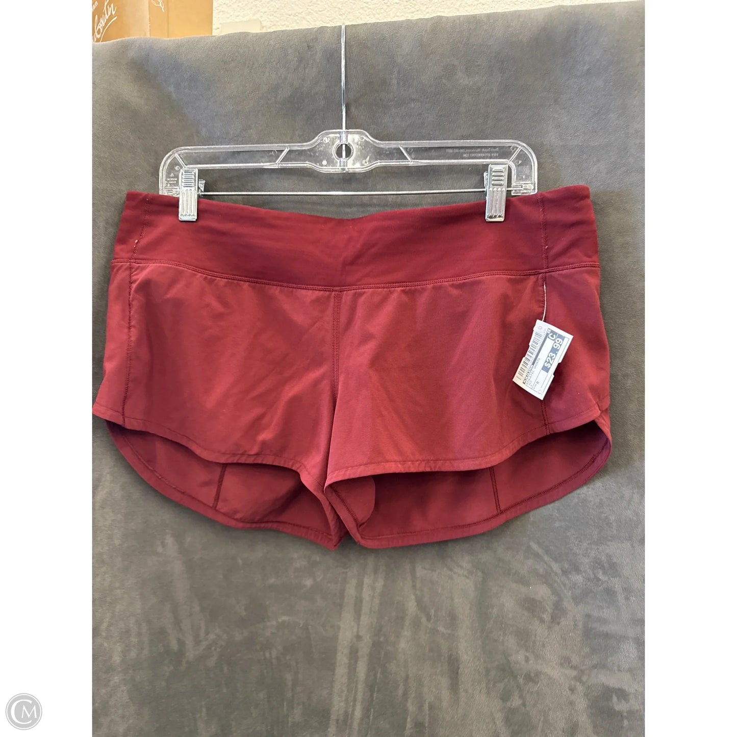 Athletic Shorts By Lululemon In Red, Size: M