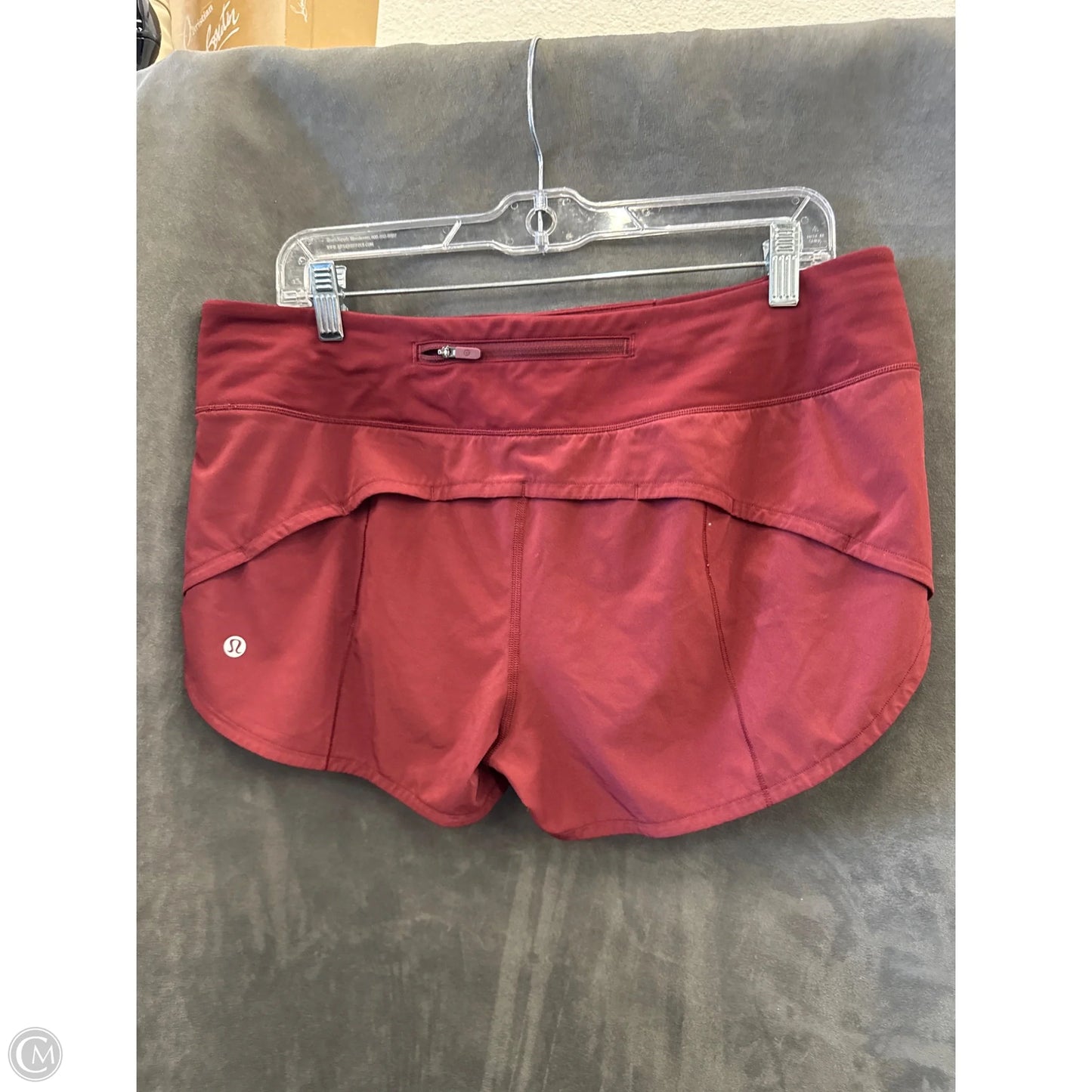 Athletic Shorts By Lululemon In Red, Size: M